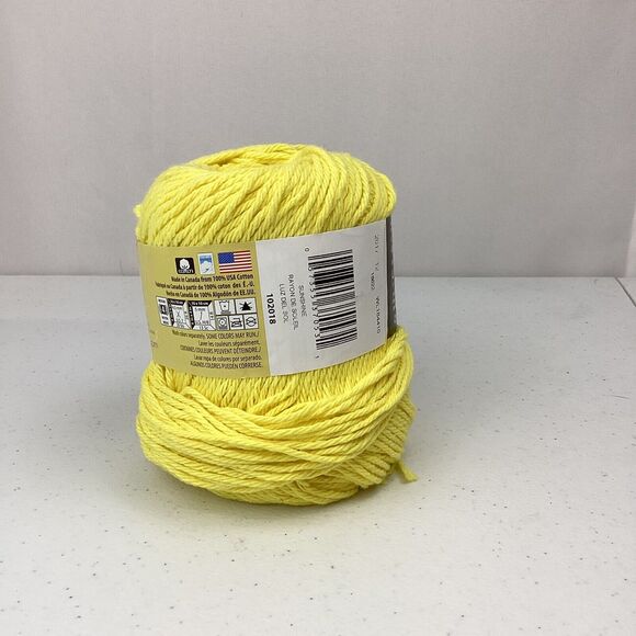 Lily Sugar'n Cream Yarn Solids Sunshine Yellow - Picture 2 of 5